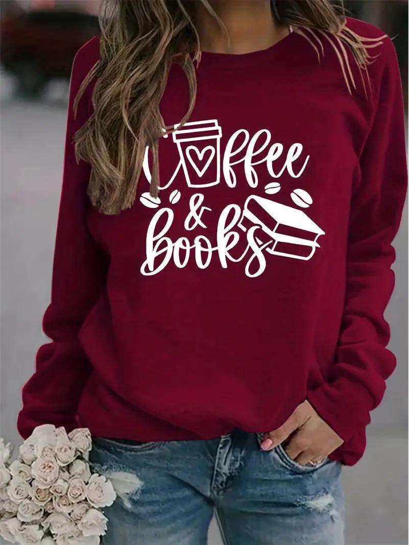 

2024 Women s European & American Printed Round Neck Sweater M вино красного