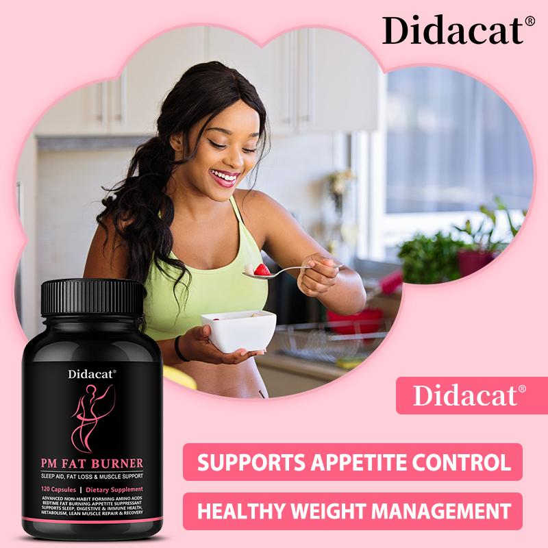 Didacat PM Advanced Formula with Amino Acids, 120 Capsules Night Complex for Body Recovery & Wellness
