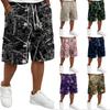 Men Tree Pattern Camouflage Drawstring Waist Casual Shorts with Pockets Relaxed Fit Lightweight Breathable Fabric for Daily Wear