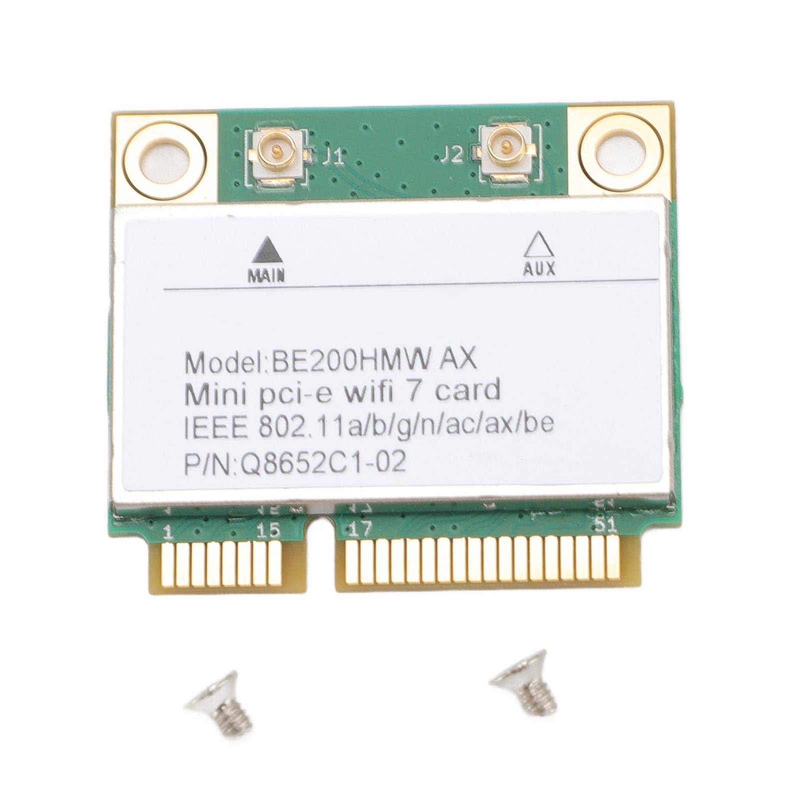 

Mini PCI E WiFi 7 Card 8774Mbps 2 Band Gigabit Wireless Network Card BE200HMW для ПК Without Antennae