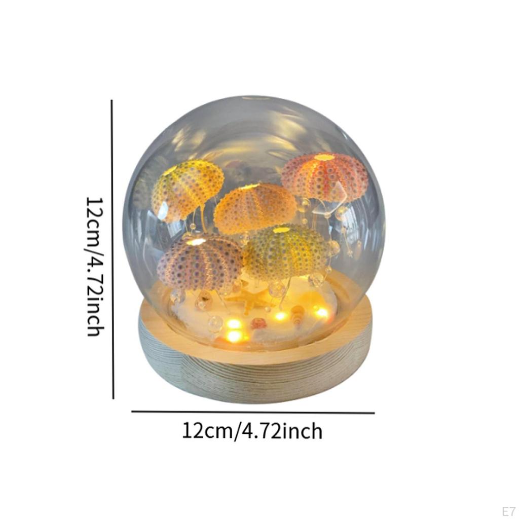 Night Light Bedside Lamp Home Decor Decorative Ornament Jellyfish Desk for Living Room