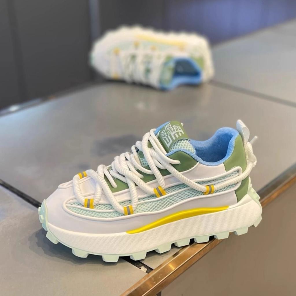 Mesh Breathable Dad Shoes 2025 Latest Versatile Casual Sports Shoes with Thick Soles and Elevated Height for Men's Running Shoes