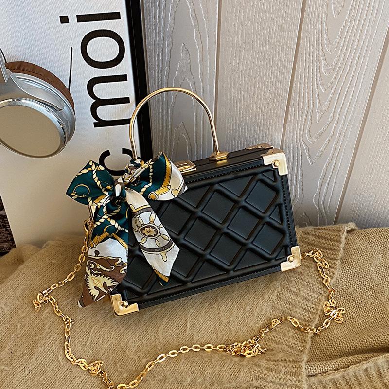 Exquisite women's plaid armpit bag simple bag casual box crossbody bag