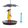 Durable Bird Feeder Light Metal Bird Feeder Metal Chain Hanging Bird Feeder Set with Girl Umbrella for Outdoor for Hummingbirds