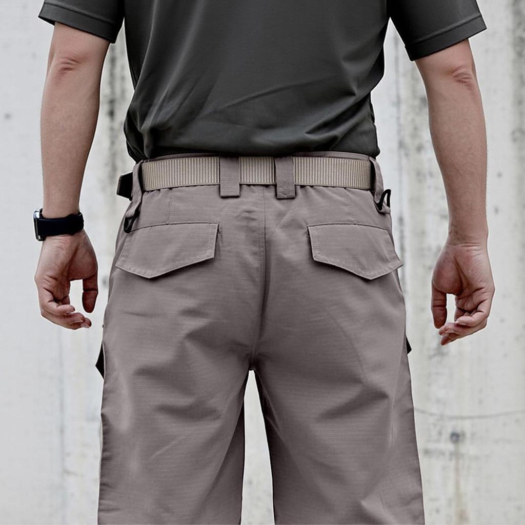 Men's Summer Cargo Shorts Breathable Lightweight Multi-Pocket Outdoor Hiking Knee Length