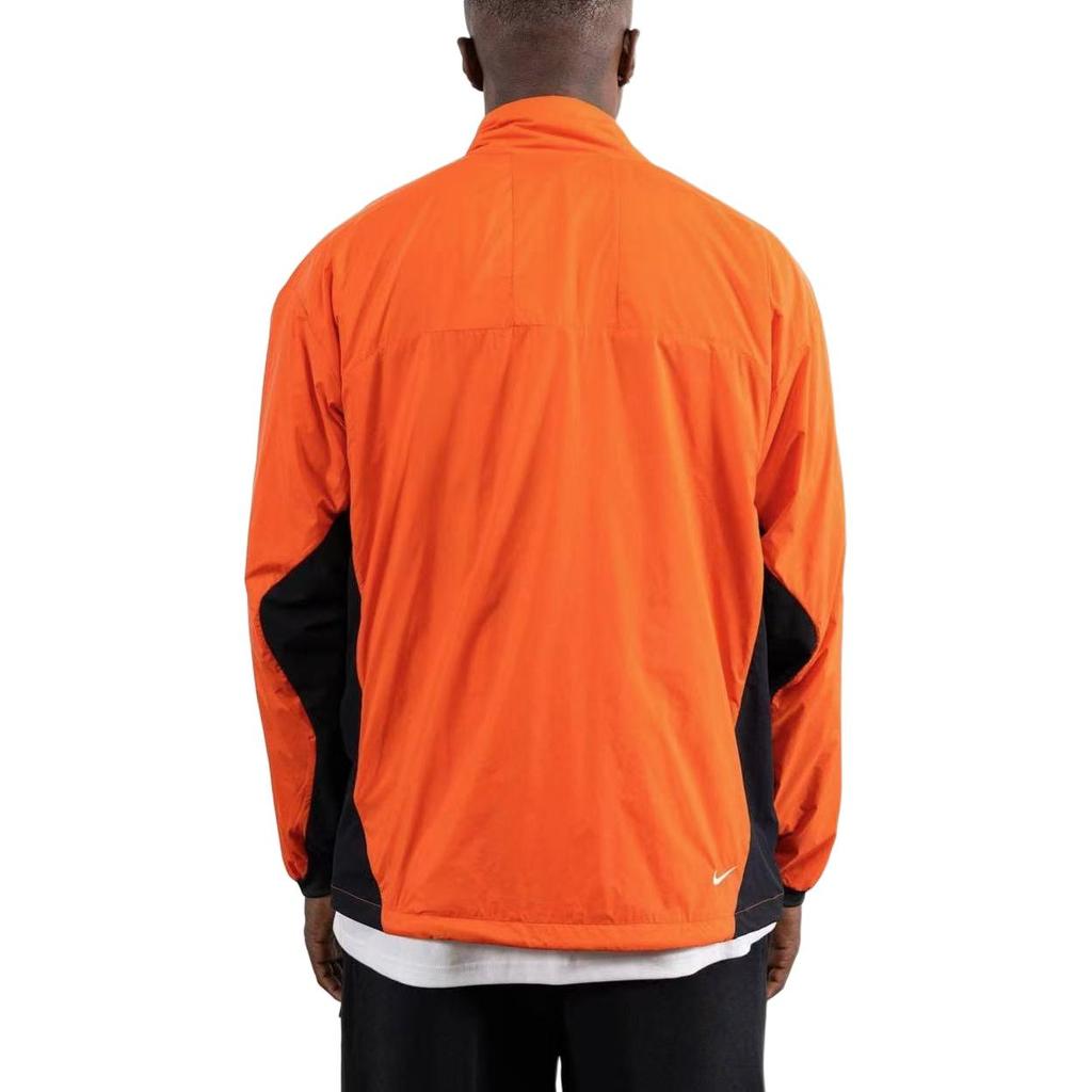 Nike Color Block Logo Zip Long Sleeve Jacket Men Jacket Orange DX7881-809