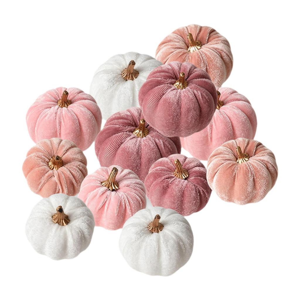 12 Pieces Foam Pumpkins Art Crafts Fall Harvest Lifelike Artificial Decorative for