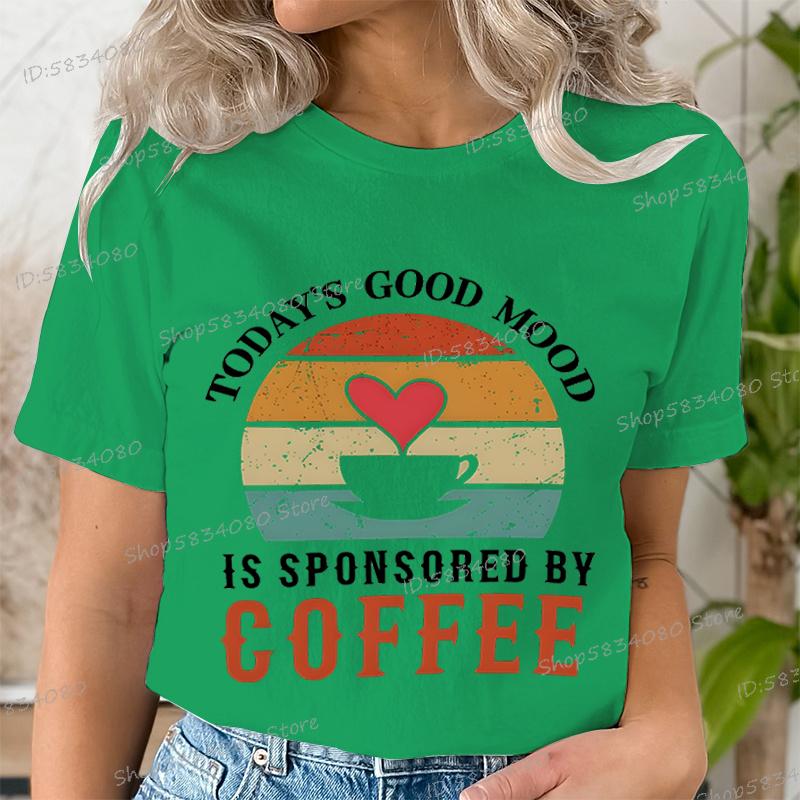 Unisexs Love Coffee Graphic Tee Coffee Lover Retro Vintage T Shirts Casual Crew Neck Short Sleeve Tshirt Trendy Unisex Clothing