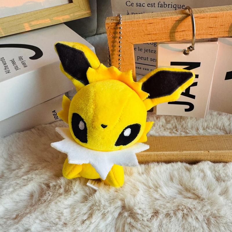 9Pcs/Set Pokemon Eevee Series Plush Toys Keychain Umbreon Sylveon Espeon Vaporeon Duskull Haunter Flareon Collectible Gift