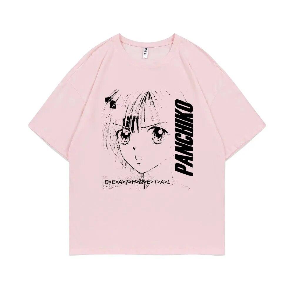 Tricou cu imprimeu cu album Panchiko DEATHMETAL, unisex, pentru femei, hip hop, supradimensionat, pentru bărbați, unisexga, tricou lejer, unisex, casual, din bumbac