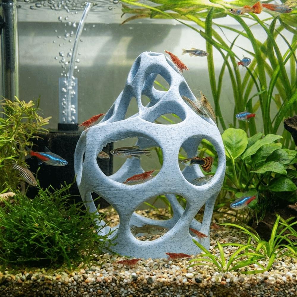 Natural Look Fish Shrimp Breeding Shelter Plastic Aquarium Hiding House  Aquarium Landscaping