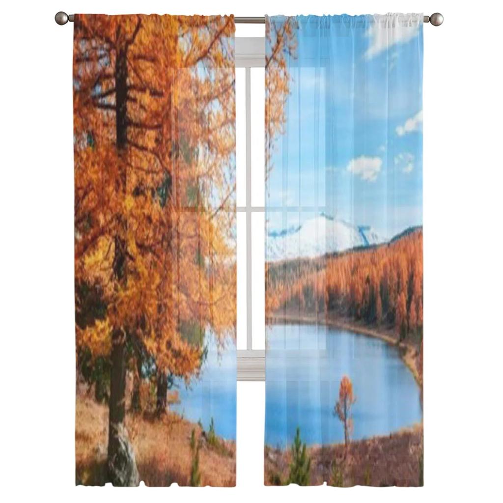 Climbing In Mountains Tulle Sheer Curtains for Living Room the Room Bedroom Kitchen Decoration Voile Organza Curtains
