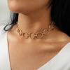 Thick chain circle punk style exaggerated necklace, simple and versatile trend ins short necklace wholesale