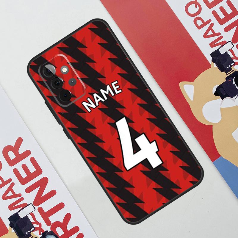 Custom Number Football Name Case For Samsung Galaxy A54 A34 A24 A14 A73 A53 A33 A23 A13 A52 A32 A22 A12 A51 A71 Cover