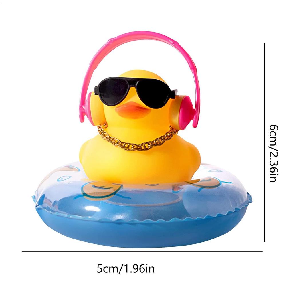 Mendoule Duck Bike Captain, Car Rubber Duck, Car Dashboard Decoration