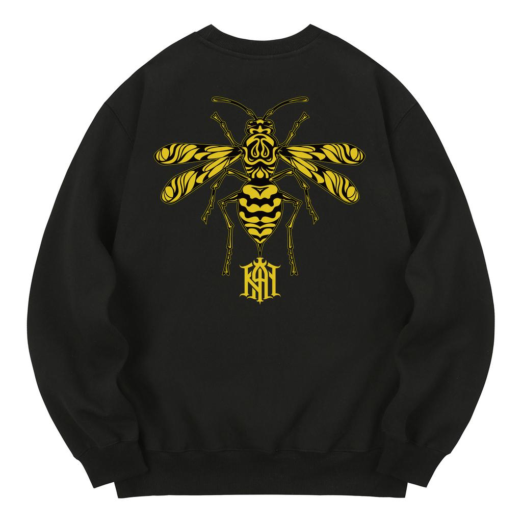 KAN6312 Kmb0044 Bumblebee Fleece-Lined Sweatshirt - Black