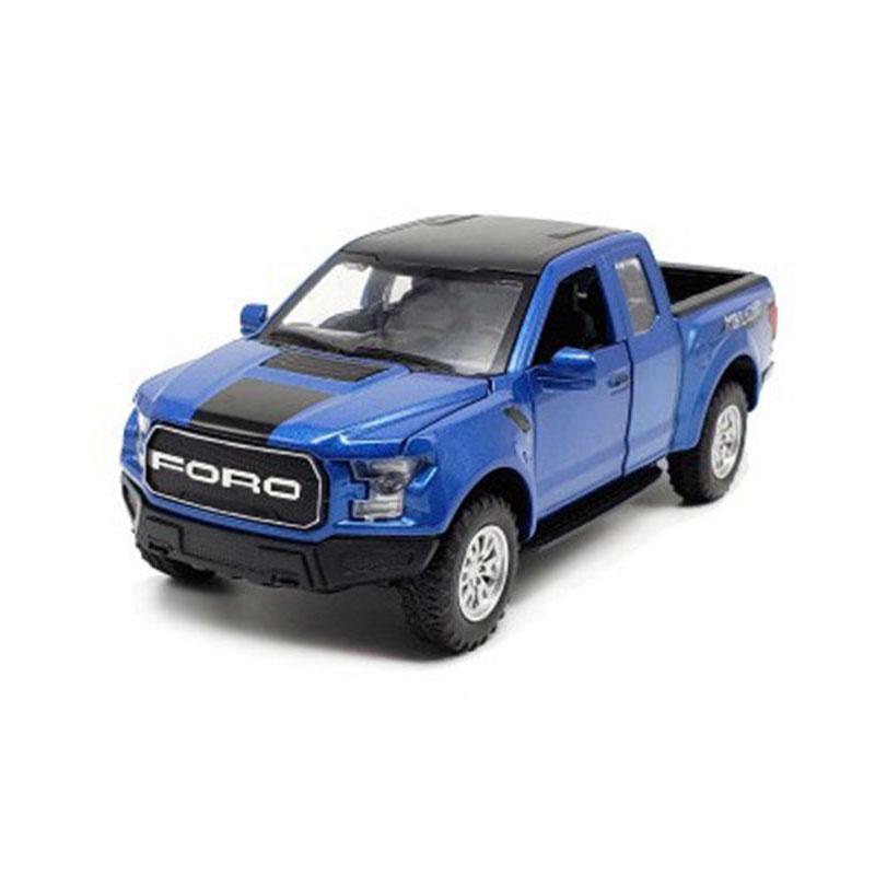 

Високоякісна іграшкова модель пікапа Ford Raptor F150 з литого сплаву 132 зі звуковими та світловими ефектами синій