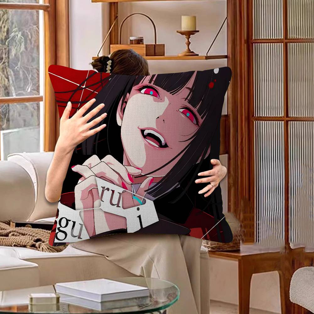 Kakegurui Anime Pillow Cushion Cover Pillowcase Living Room Sofa Home Decor Customized
