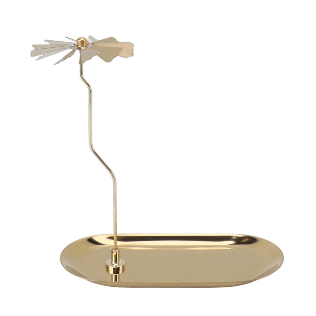 Drehbarer Kerzenständer Drehender Kerzenhalter Weihnachtsgeschenk Ovale Edelstahlablage