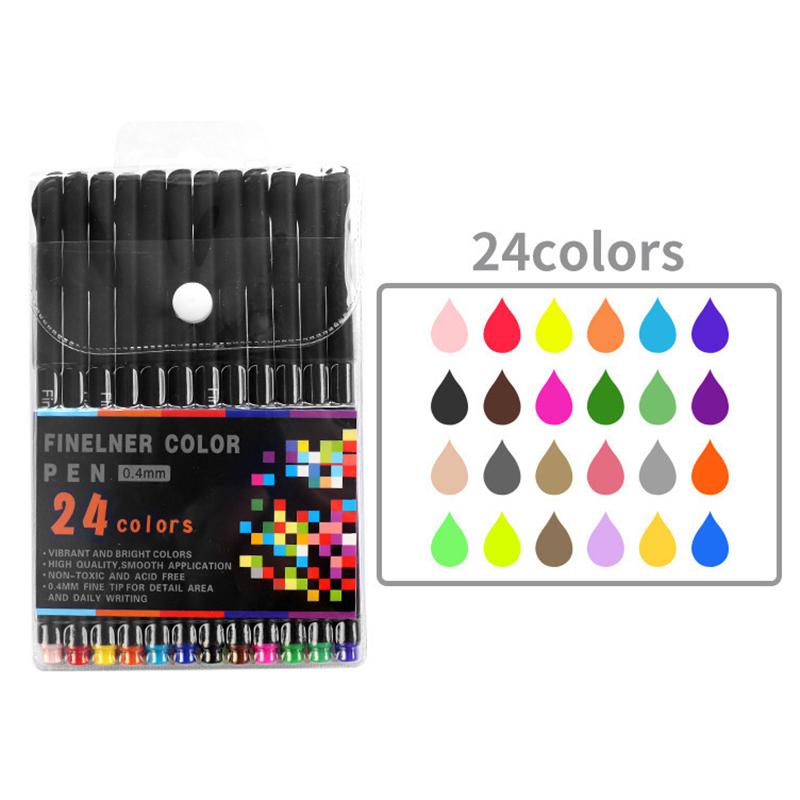 

Цветные маркеры с тонким наконечником, ручки для рисования, ручки для журнала, планера, ручки-файнлайнеры для письма, заметок, календаря, раскрашивания