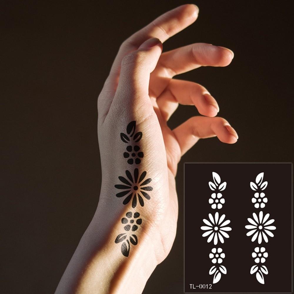 Fake Tattoo Decals Henna Tattoo Template Mehndi Stickers Body Art Sticker Temporary Tattoo Girls