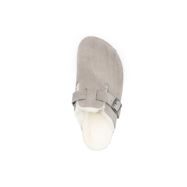 Birkenstock Boston Comfortable Versatile Breathable Non-Slip Closed-Toe Slippers Unisex slippers Gray 1017651BOSTONSTONE