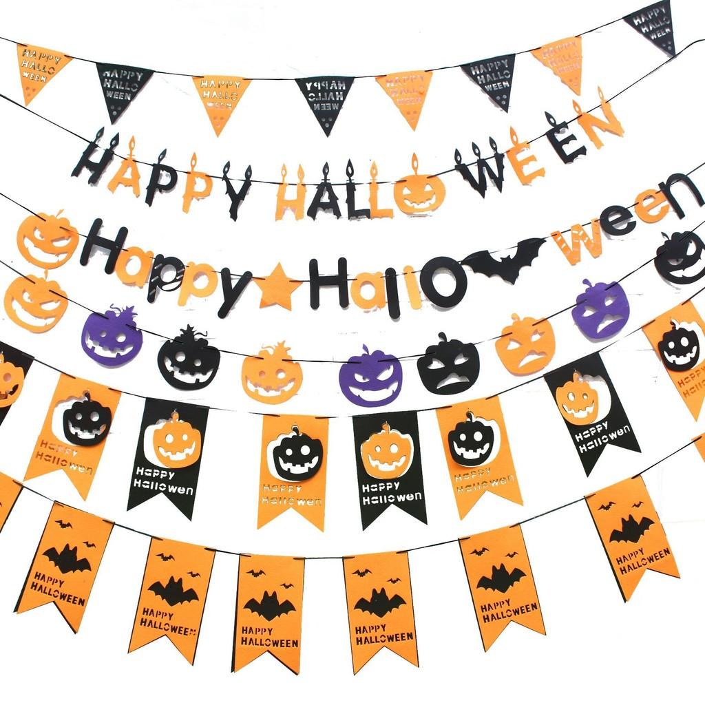 Decorative Banner Halloween Set Made From Soft Fabric For Unique Arrangements Venue