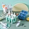 6/8 Pieces Silicone Popsicle Molds BPA Free Silicone Popsicle Mould Creativity Ice Cream Molds Home