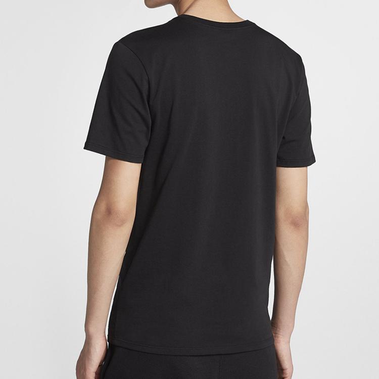 Jordan Alphabet Print Round Neck Casual Short Sleeve T-Shirt Men Tops Black 916055-010