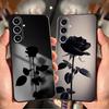 Funda Phone Cover Case for Samsung Galaxy S26 S25 S23 S10 S9 Note 20 8 9 10 S20 Ultra S24 Plus S26 S21 FE Takatsu Black Rose