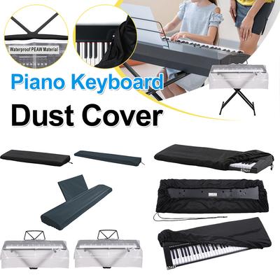 61/88 Keys Piano Keyboard Dust Cover Adjustable Stretchy Keyboard Dust Cover Foldable Piano Keyboard Cover Piano Accessories