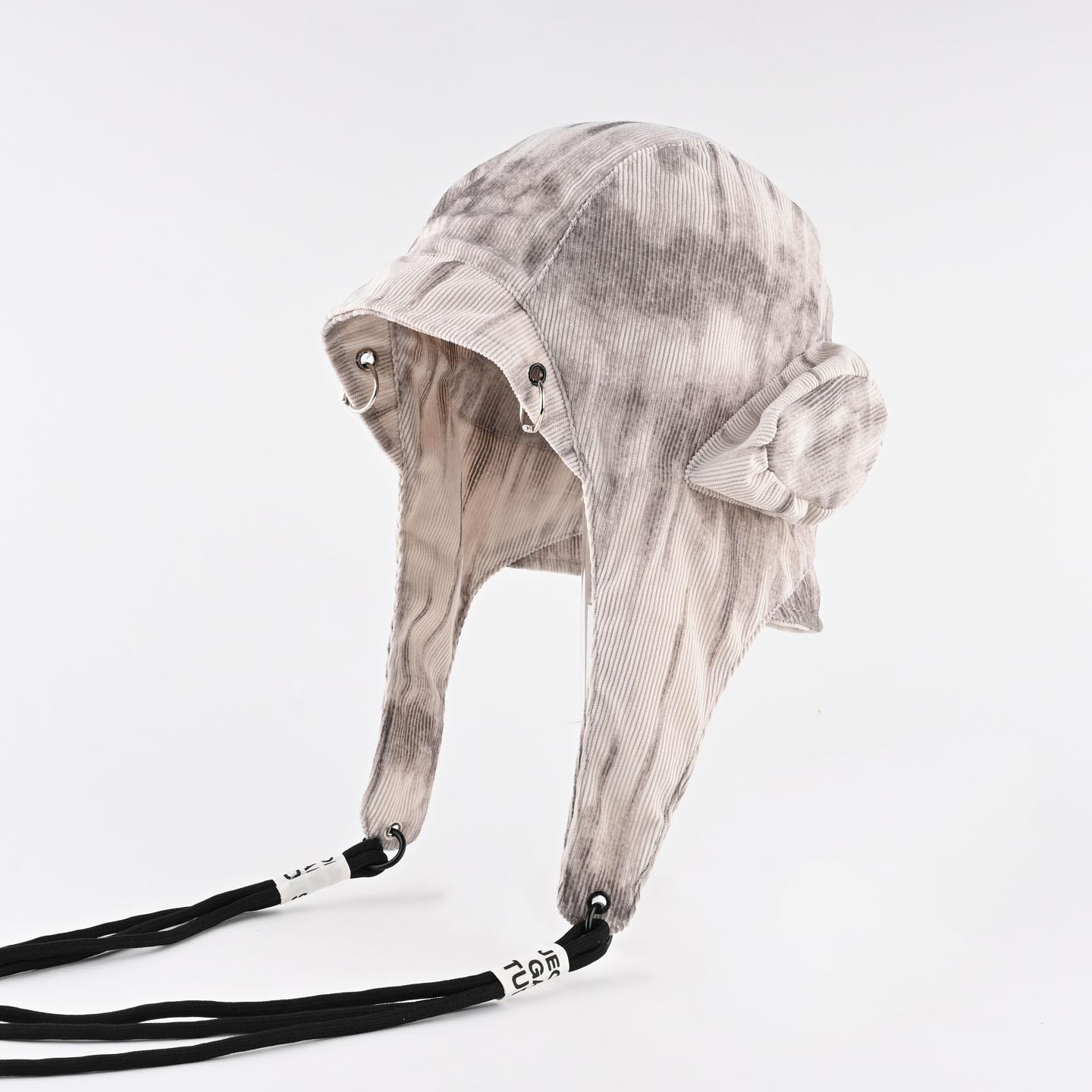 

Американская пустошь ветер тай-дай ушные шапки мужские и женские осенне-зимние теплые шапки-пилоты с полосками шапка-мешок на голову модная Average size (55-59cm) бежевый