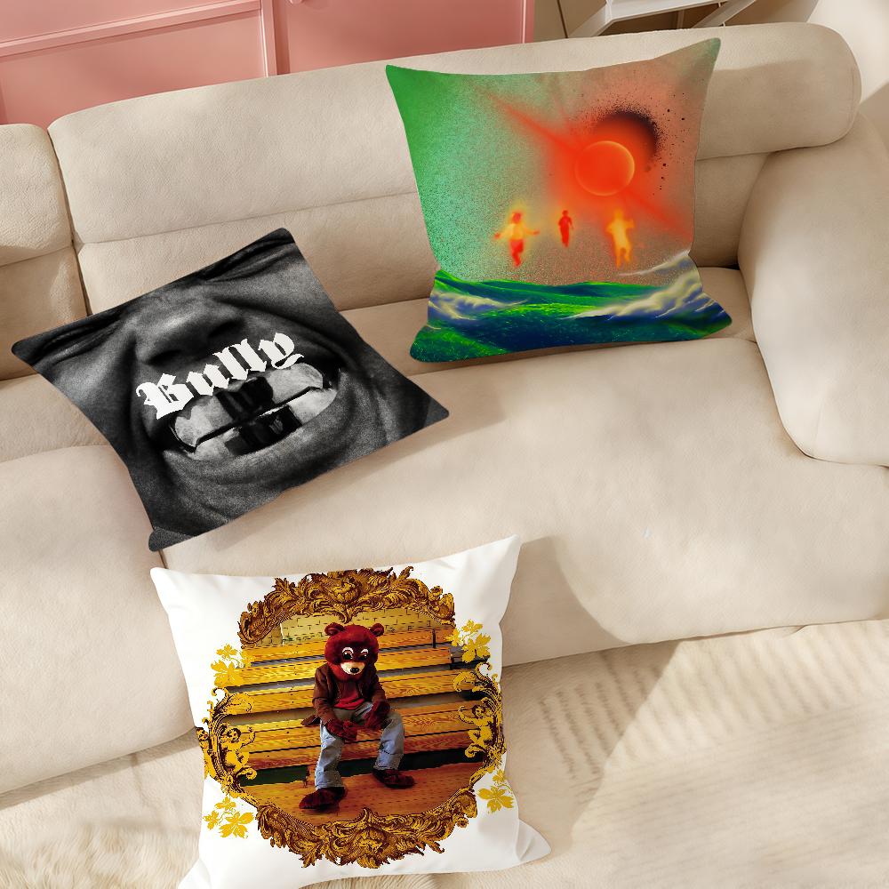 Rap Singer K-kanye W-west Bully Pillow Case Applicable Space For Guest Rooms Interiors Cars Office House Decoration