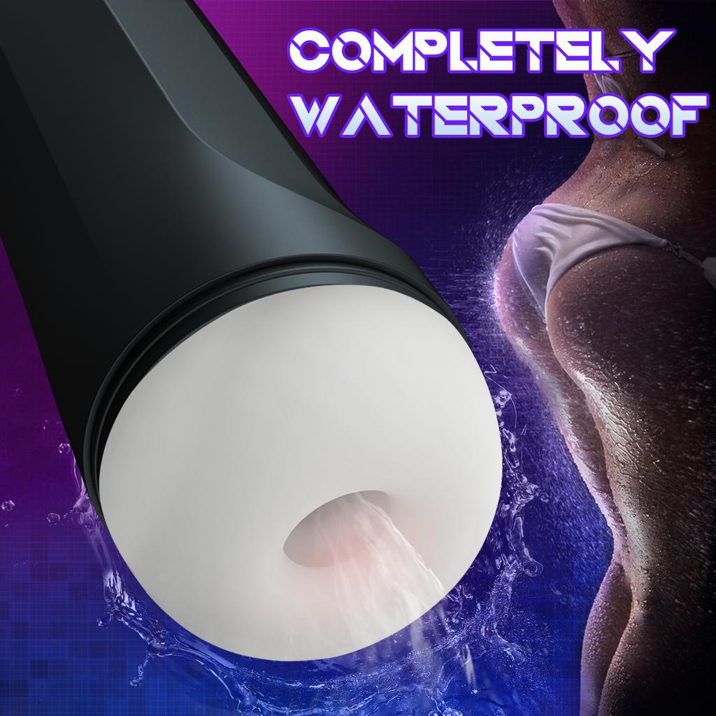 Vibrating Electric Male Masturbator Cup - Hands-Free Orgasm Waves for Pleasure, Portable Oral Blowjob Simulator Sex Toy