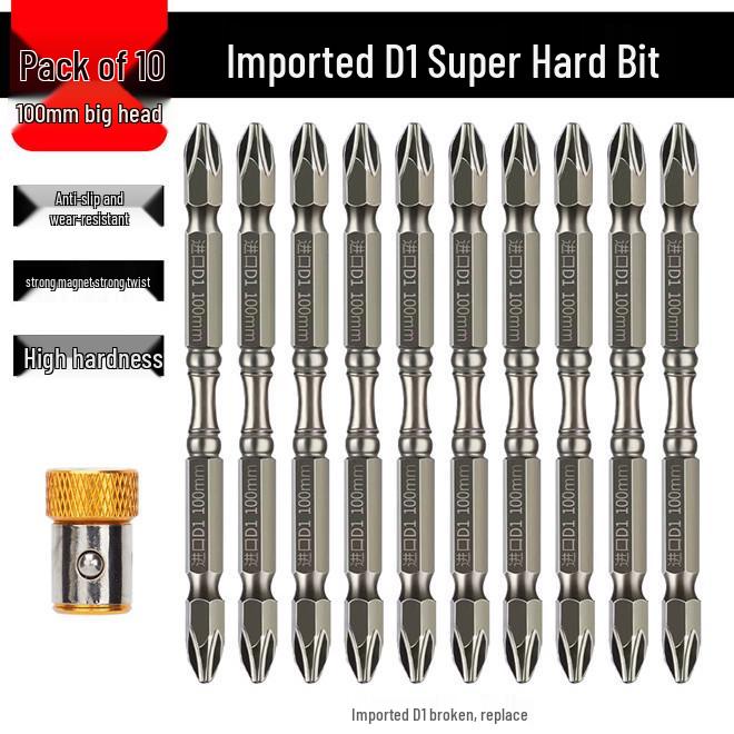 High-Hardness German-Style Phillips Screwdriver Bits with Strong Magnetic Anti-Slip Ring for Electric and Air Screwdrivers