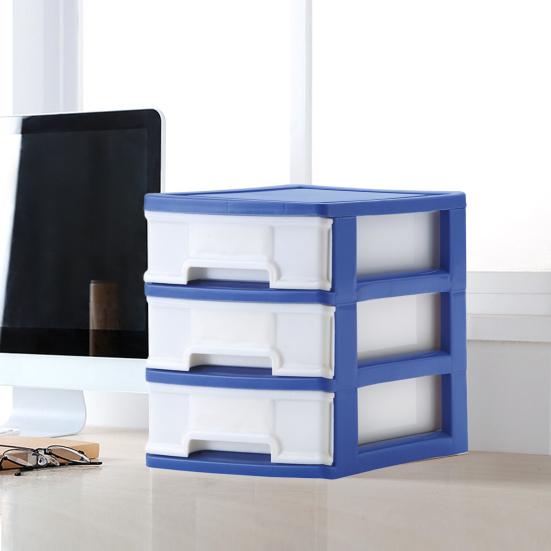 Stolní úložný zásuvkový úložný box Velkokapacitní 3vrstvý design Stohovatelné zásuvky organizér Kosmetické pouzdro
