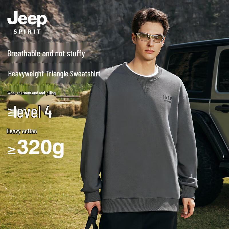 JEEP SPIRIT Herr Retro Bergstil Sweatshirt