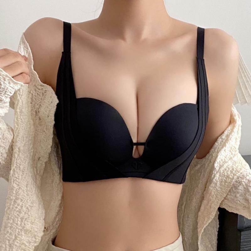 

Минималистичный японский бесшовный бюстгальтер пуш-ап для маленькой груди - Без косточек, Боковая поддержка, Предотвращение обвисания, Чистый сексуальный дизайн 38/85AB