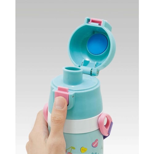 Skater Children's Stainless Steel Kids Water Bottle Direct Drinking 470ml Happy & Smile Girls SDC4
