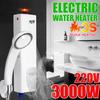 3000W Electric Water Heater Mini Tankless Instantaneous Water Heater Kitchen Bathroom Shower Hot Water Fast Heating