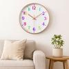 Colorful Numbers Quartz Clock 12 Inch Wall Hung Clock Silent Wall Clock  Home Office Decorative