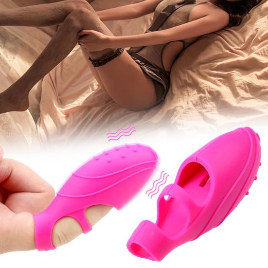 Finger Vibrator G-Spot Klitoral Stimulator Měkký silikonový masážní přístroj na rukávech pro ženy Vodotěsná sexuální hračka pro dospělé
