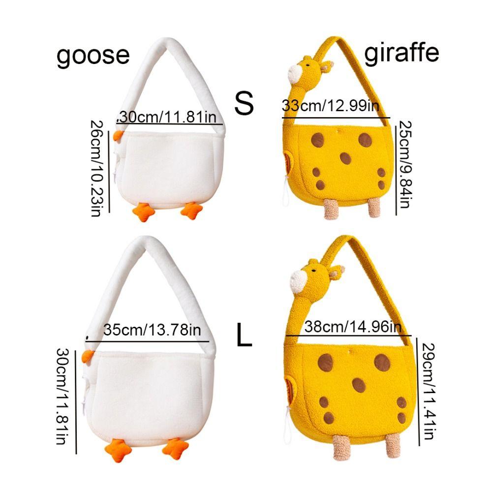 Cute Giraffe Pet Outgoing Bag Animal Shape Pet Plush Backpack Cat Transporter Bag  Winter