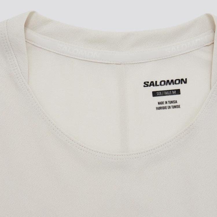 SALOMON Sense Aero Running Series Outdoor Lightweight Quick-Dry Breathable Comfortable Short Sleeve T-Shirt Men Tops Earth-Gray C23195