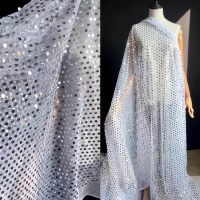 9MM Paillettenstoff Flash Perspektive Performance Tanzkleid Hochzeitskulisse Bühnendekoration Designerstoff 100x130cm