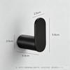 Gunmetal Grey Punch-Free 304 Stainless Steel Wall-Mounted Coat and Hat Hook