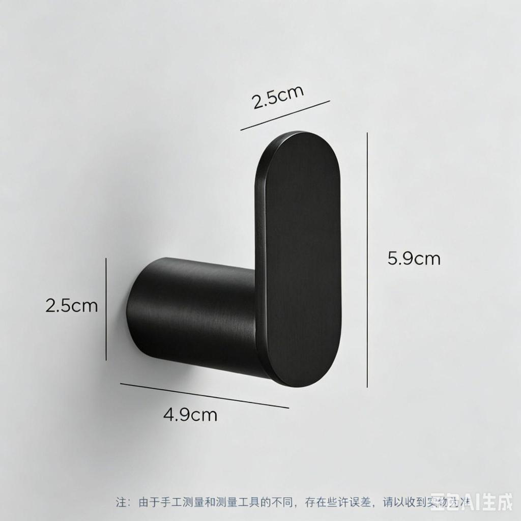 Gunmetal Grey Punch-Free 304 Stainless Steel Wall-Mounted Coat and Hat Hook