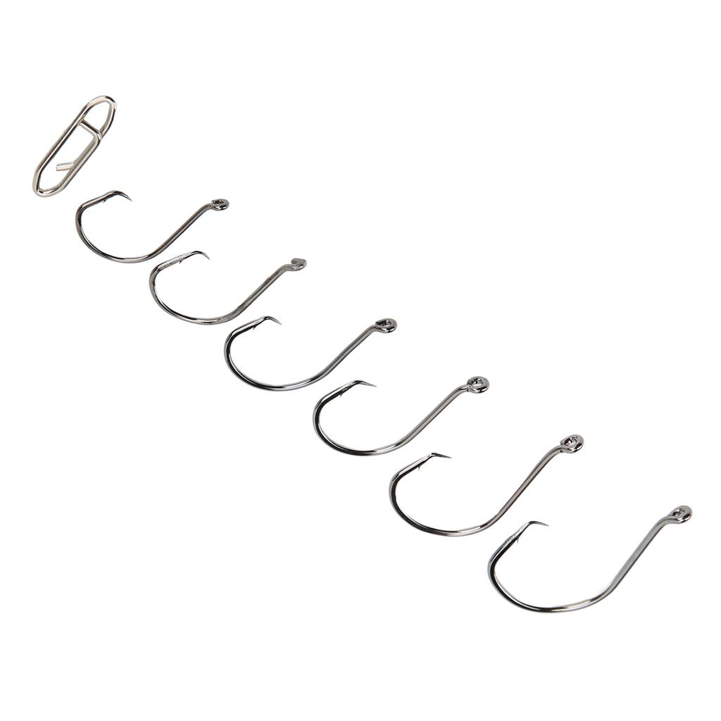 Fishing Hook 7384 Octopus Circle Fishing Hooks High Carbon Steel with Barb for Saltwater Freshwater