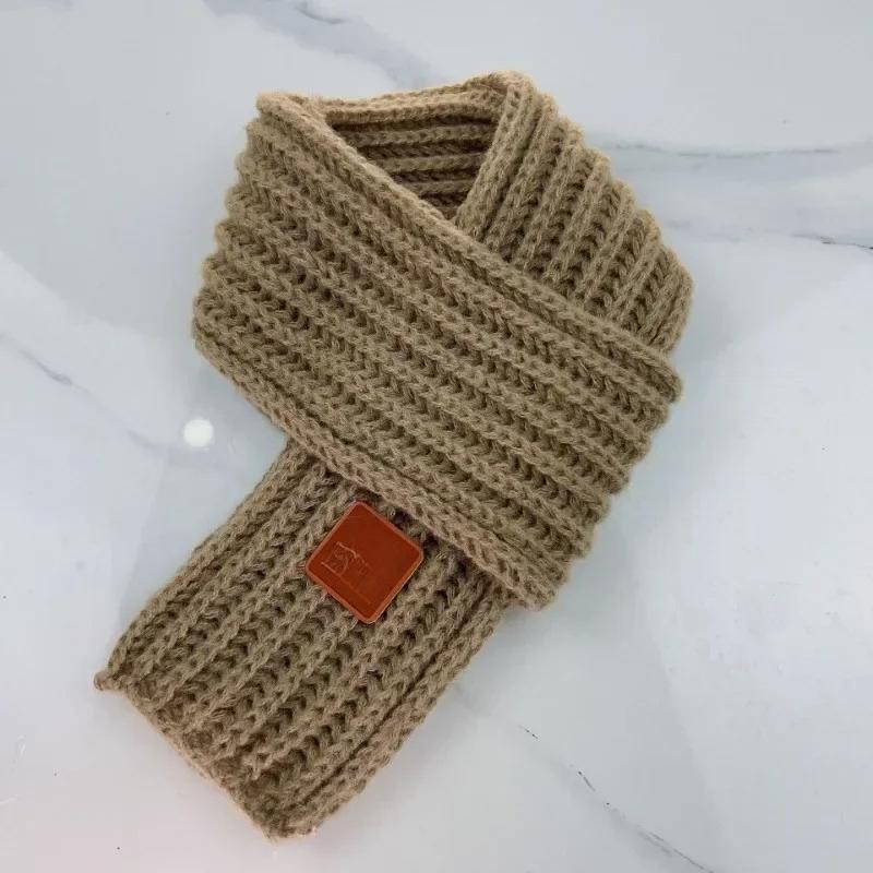 Sciarpa Invernale Lavorata a Maglia per Bambini Ragazzi Ragazze Fazzoletto da Collo Outdoor Tieni Caldo Scaldacollo Sciarpa Morbida Sciarpe per Bambini Genitore-figlio