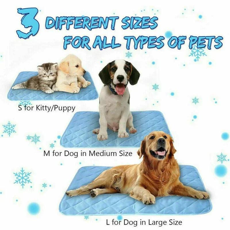 Pet New Summer Cooling Mat Cold Gel Pad Comfortable Cushion for Dog Cat Puppy